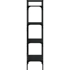 vidaXL Librería de 4 estantes madera ingeniería 56x31,5x138,5 cm Negro Online