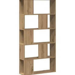 vidaXL Estanterías-Librería de 5 niveles madera artesanal 80,5x23,5x162,5 cm