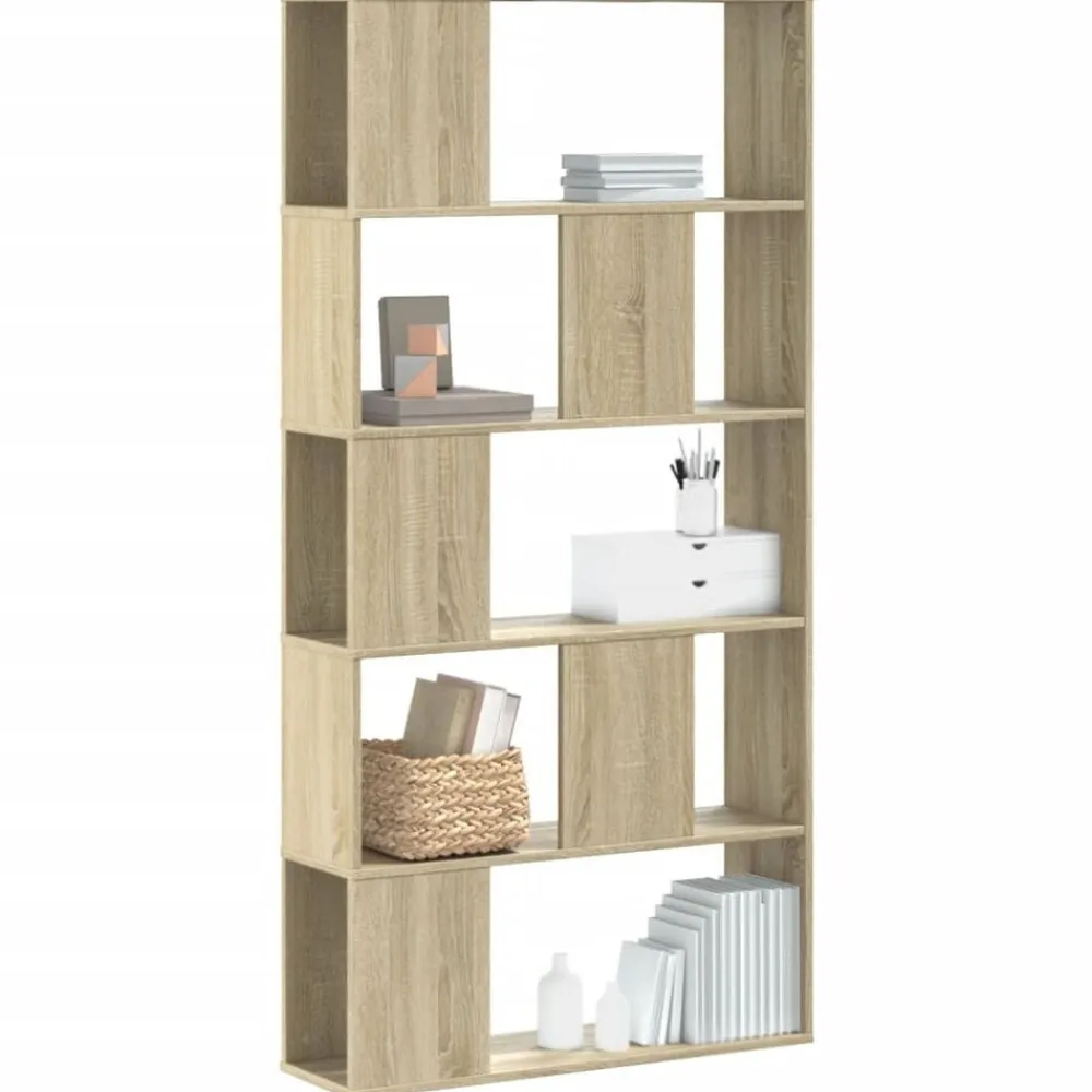 vidaXL Librería de 5 niveles madera 80,5x23,5x162,5 cm Roble Sonoma Online
