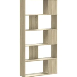 vidaXL Librería de 5 niveles madera 80,5x23,5x162,5 cm Roble Sonoma Online