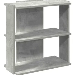 vidaXL Estanterías-Librería de 3 niveles madera gris hormigón 60x30x60 cm