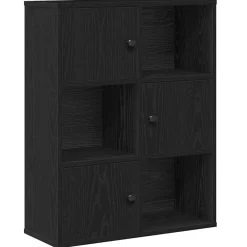 vidaXL Estanterías-Librería de madera contrachapada roble 60x24x76,5 cm