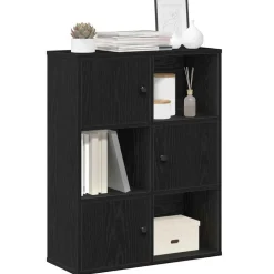 vidaXL Estanterías-Librería de madera contrachapada roble 60x24x76,5 cm
