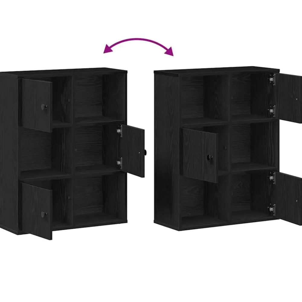 vidaXL Estanterías-Librería de madera contrachapada roble 60x24x76,5 cm