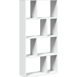 vidaXL Librería de madera de ingeniería blanca 60x20x120,5 cm Blanco Sale