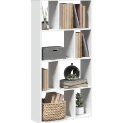 vidaXL Librería de madera de ingeniería blanca 60x20x120,5 cm Blanco Sale