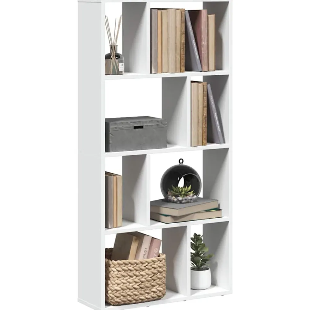 vidaXL Librería de madera de ingeniería blanca 60x20x120,5 cm Blanco Sale