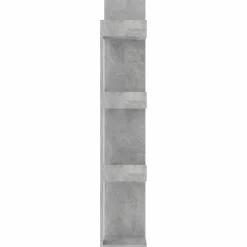 vidaXL Librería de madera contrachapada gris hormigón 86x25,5x140 cm Gris hormigón New