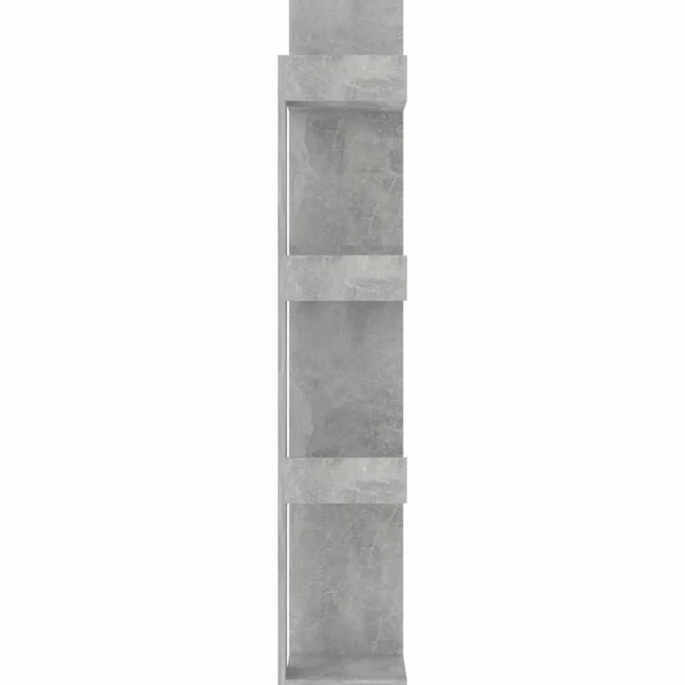 vidaXL Librería de madera contrachapada gris hormigón 86x25,5x140 cm Gris hormigón New