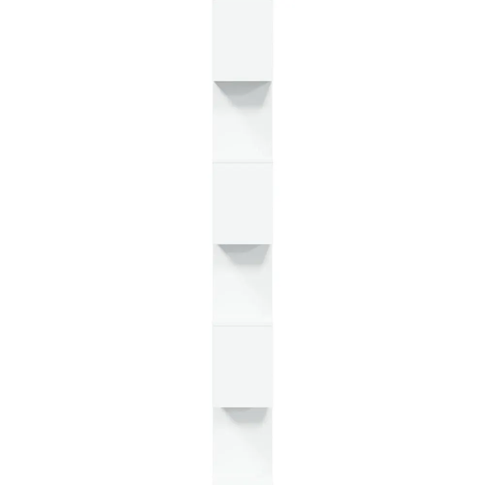 vidaXL Librería divisor 6 niveles madera ingeniería 70x24x193cm Blanco Clearance