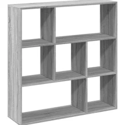 vidaXL Librería divisor madera ingeniería 102x29x103,5 cm Gris sonoma