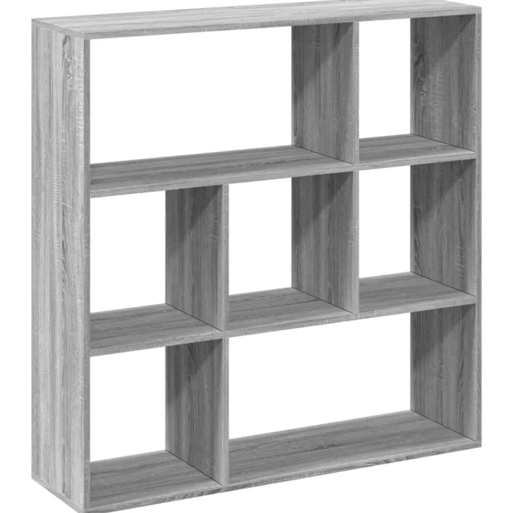 vidaXL Librería divisor madera ingeniería 102x29x103,5 cm Gris sonoma