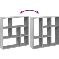 vidaXL Librería divisor madera ingeniería 102x29x103,5 cm Gris sonoma
