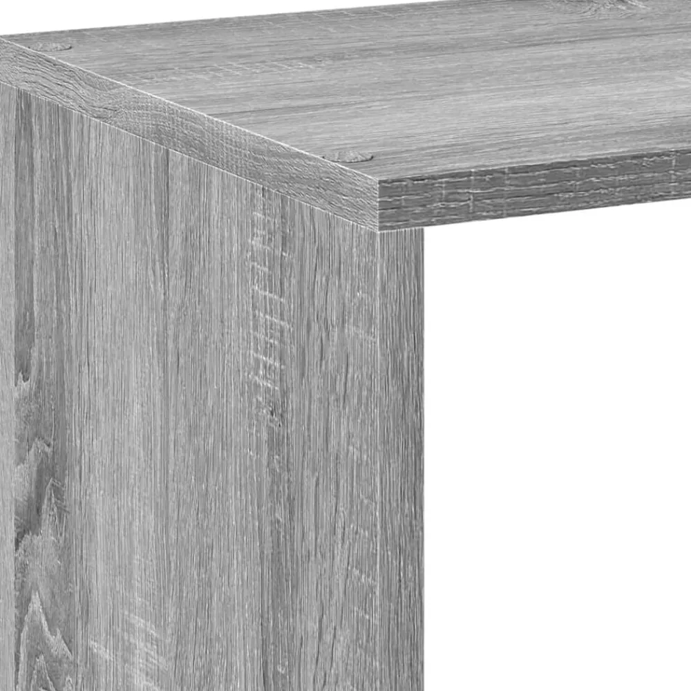 vidaXL Librería divisor madera ingeniería 102x29x103,5 cm Gris sonoma