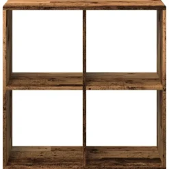 vidaXL Librería divisor madera ingeniería envejecida 69,5x29x69,5 cm Madera antigua Hot