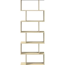 vidaXL Estanterías-Librería divisora 6 niveles madera 70x24x193 cm