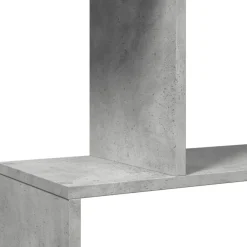 vidaXL Estanterías-Librería divisora 6 niveles madera gris hormigón 70x24x193 cm