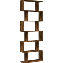 vidaXL Estanterías-Librería divisora 6 niveles madera 70x24x193 cm