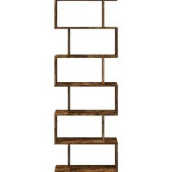 vidaXL Estanterías-Librería divisora 6 niveles madera 70x24x193 cm