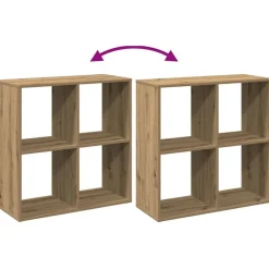 vidaXL Librería divisora madera 69,5x29x69,5 cm Roble artisan New