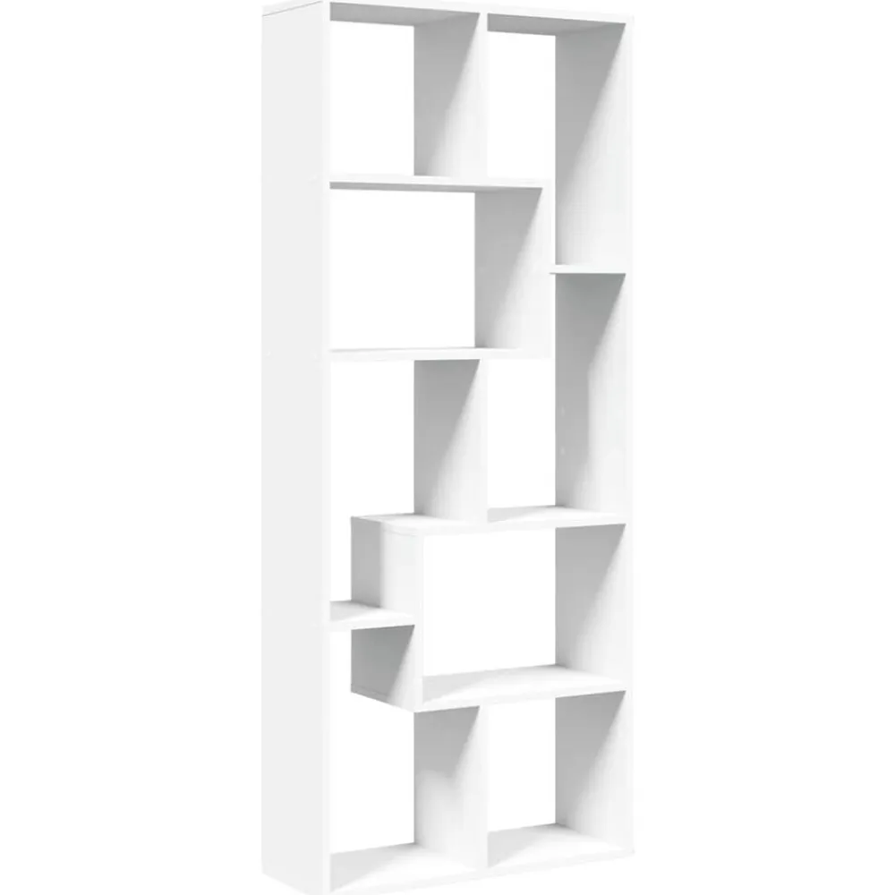 vidaXL Librería divisora madera ingeniería blanca 67x25x161,5 cm Blanco Sale