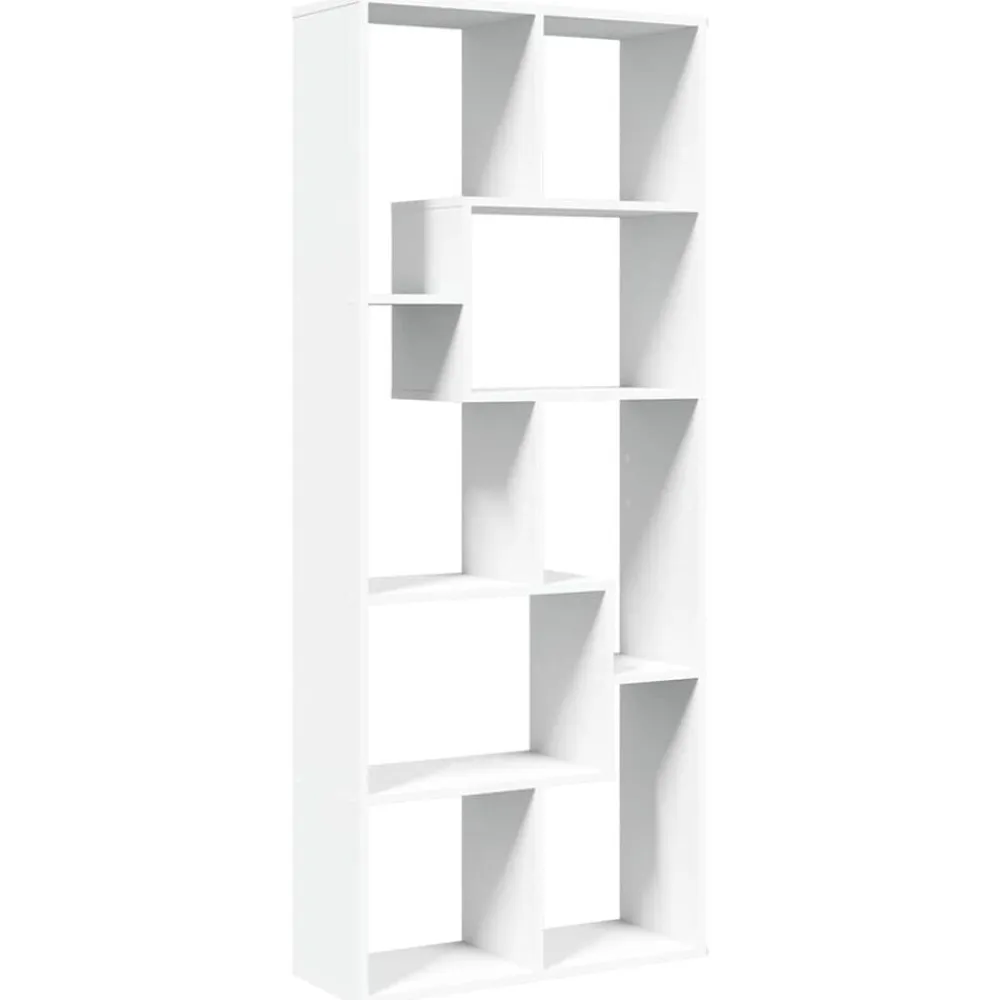 vidaXL Librería divisora madera ingeniería blanca 67x25x161,5 cm Blanco Sale