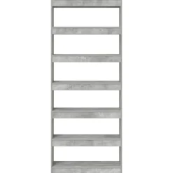 vidaXL Librería Gris Concreto 80 x 30 x 198 cm Madera de ingeniería Gris hormig&oacute;n Discount