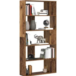 vidaXL Estanterías-Librería Madera vieja 80 x 24 x 159 cm Madera de ingeniería