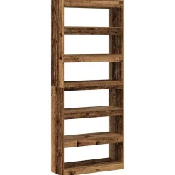 vidaXL Estanterías-Librería Madera vieja 80 x 30 x 198 cm Madera de ingeniería