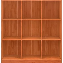 vidaXL Estanterías-Librería Marrón cera 104 x 33 x 110 cm Madera de pino macizo