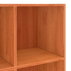 vidaXL Estanterías-Librería Marrón cera 104 x 33 x 110 cm Madera de pino macizo