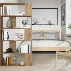 vidaXL Estanterías-Librería Roble artesanal 80 x 24 x 159 cm Madera de ingeniería