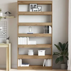 vidaXL Librería Roble Artesanal 100 x 30 x 198 cm Madera de ingeniería Roble artisan New