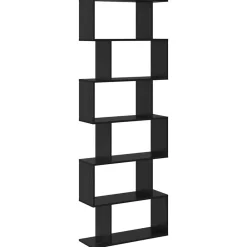 vidaXL Librería 70 x 24 x 193,5 cm Madera de ingeniería Roble negro Discount