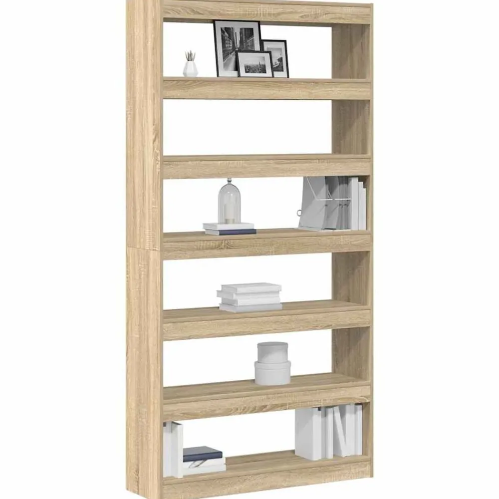 vidaXL Librería 100 x 30 x 198 cm Madera de ingeniería Roble Sonoma Hot