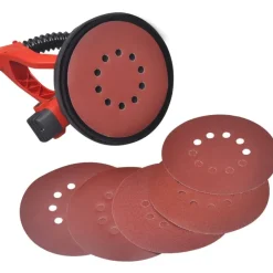 vidaXL Herramientas-Lijadora de yeso pladur roja 750 W