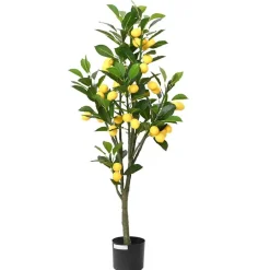 vidaXL Limonero artificial 136 hojas 120 cm verde Sale