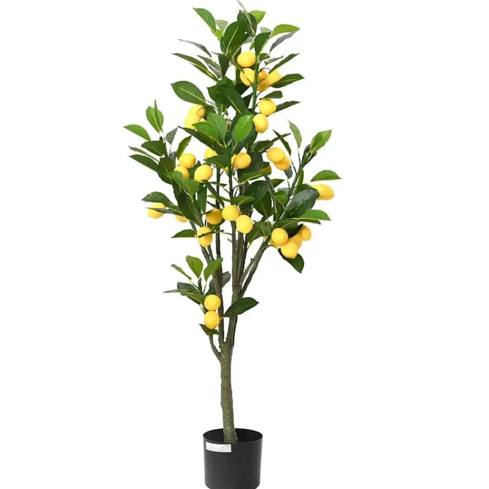vidaXL Limonero artificial 136 hojas 120 cm verde Sale