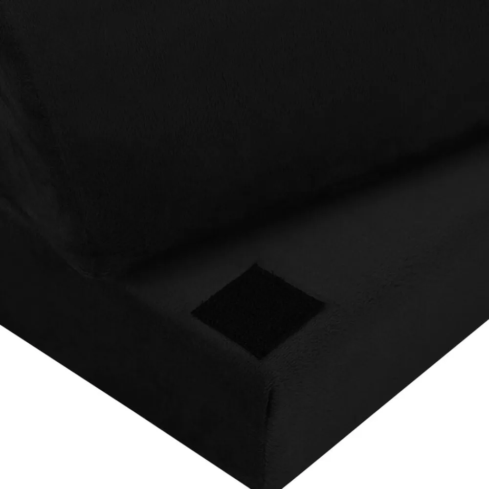 vidaXL Liso 44 x 29 x 17 cm Espuma PU Negro New