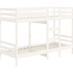 vidaXL Camas Y Accesorios-Litera de madera maciza de pino 90x200 cm