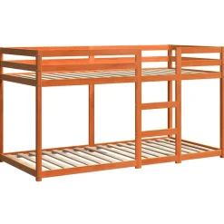 vidaXL Litera de madera maciza de pino marrón cera 80x200 cm Marr&oacute;n cera New