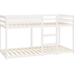vidaXL Camas Y Accesorios-Litera de madera maciza de pino 90x200 cm