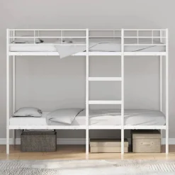 vidaXL Camas Y Accesorios-Litera sin colchón acero 75x190 cm