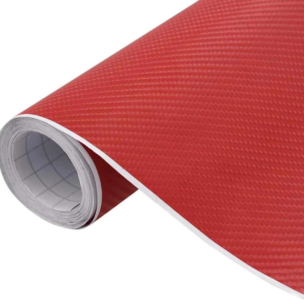 vidaXL Lámina para coches 4D 100x150 cm Rojo Clearance
