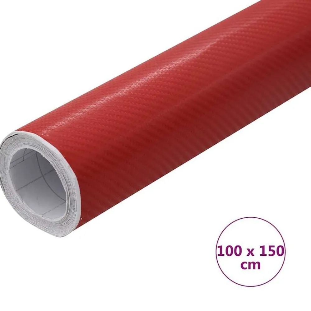 vidaXL Lámina para coches 4D 100x150 cm Rojo Clearance