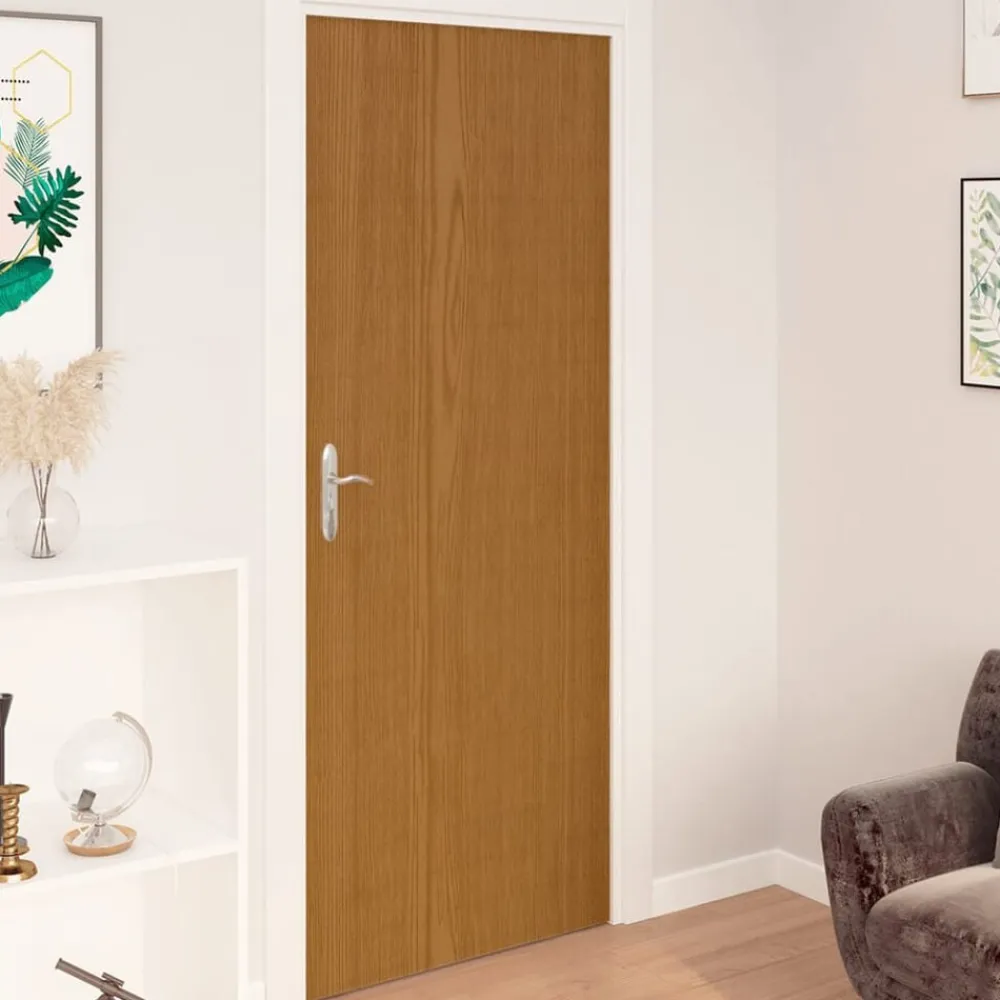 vidaXL Láminas autoadhesivas puertas 2 uds PVC claro 210x90cm Roble Clearance