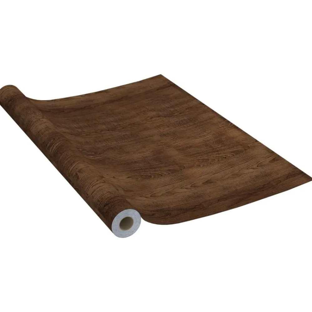 vidaXL Láminas autoadhesivas para muebles PVC 500x90 cm Roble oscuro Online