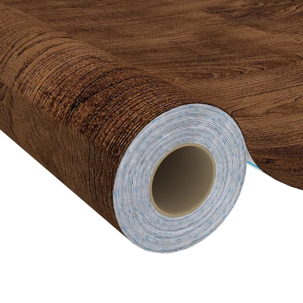 vidaXL Láminas autoadhesivas para muebles PVC 500x90 cm Roble oscuro Online