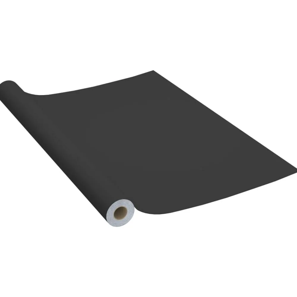 vidaXL Láminas autoadhesivas muebles PVC 500x90 cm Negro Sale