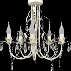 vidaXL Lámpara colgante araña de cristal elegante 5 bombillas Hot